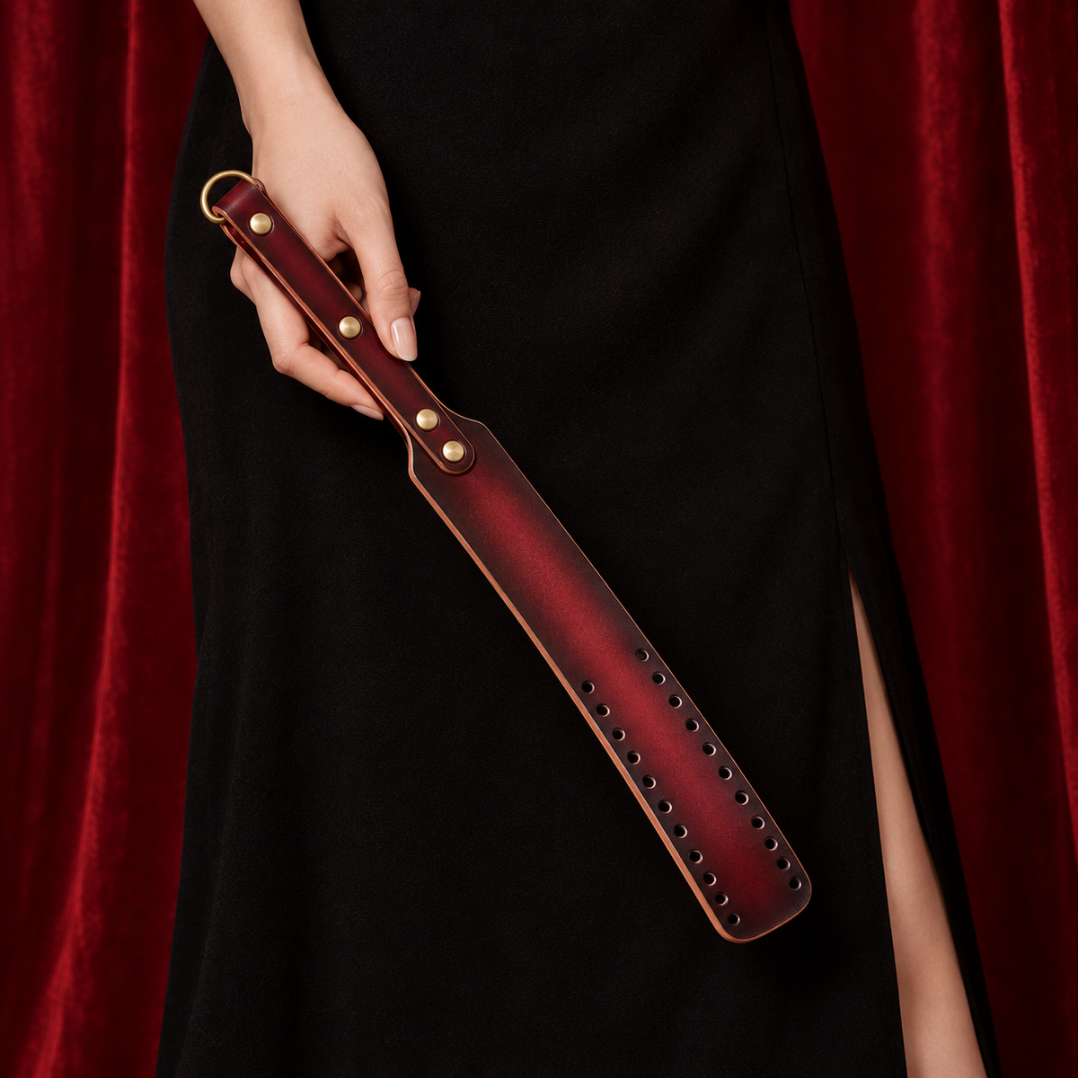 Handcrafted Leather Paddle for Couples, Smooth Rounded Edge